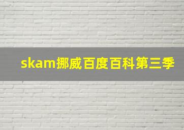 skam挪威百度百科第三季