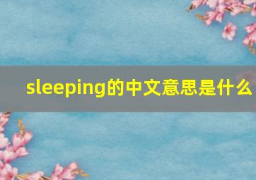 sleeping的中文意思是什么