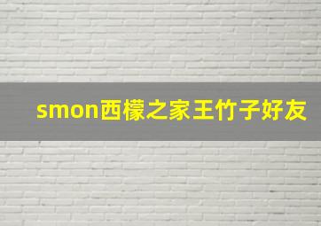 smon西檬之家王竹子好友