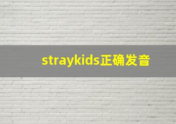 straykids正确发音