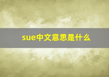 sue中文意思是什么