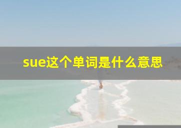 sue这个单词是什么意思