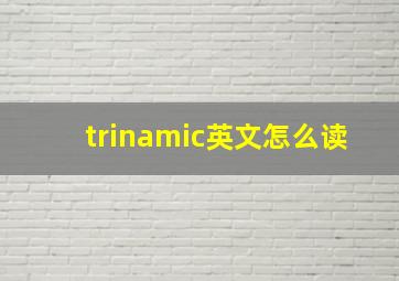 trinamic英文怎么读