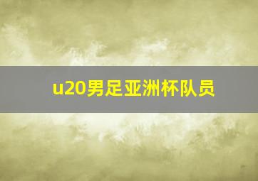 u20男足亚洲杯队员