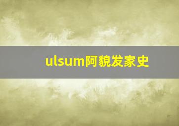 ulsum阿貌发家史