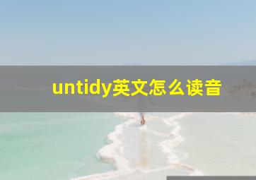 untidy英文怎么读音