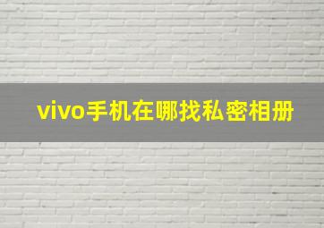 vivo手机在哪找私密相册