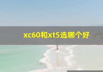 xc60和xt5选哪个好