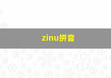 zinu拼音