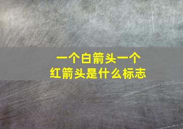 一个白箭头一个红箭头是什么标志