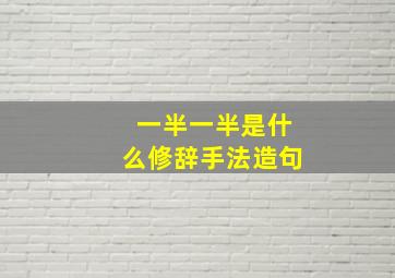 一半一半是什么修辞手法造句