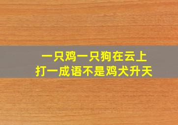 一只鸡一只狗在云上打一成语不是鸡犬升天