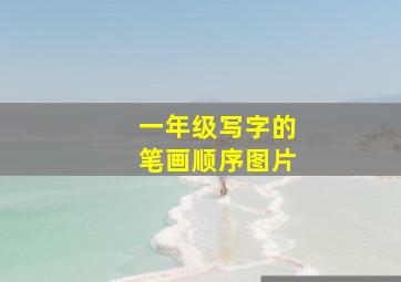 一年级写字的笔画顺序图片