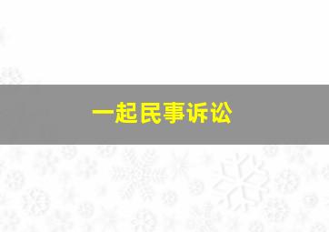 一起民事诉讼