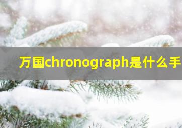 万国chronograph是什么手表