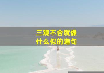 三观不合就像什么似的造句