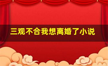 三观不合我想离婚了小说