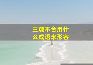 三观不合用什么成语来形容