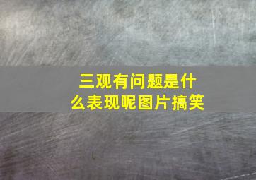 三观有问题是什么表现呢图片搞笑