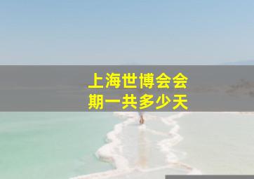 上海世博会会期一共多少天