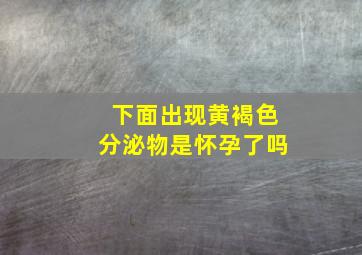 下面出现黄褐色分泌物是怀孕了吗