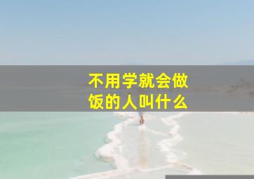 不用学就会做饭的人叫什么