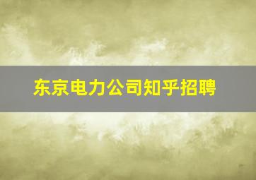 东京电力公司知乎招聘