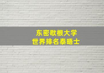 东密歇根大学世界排名泰晤士