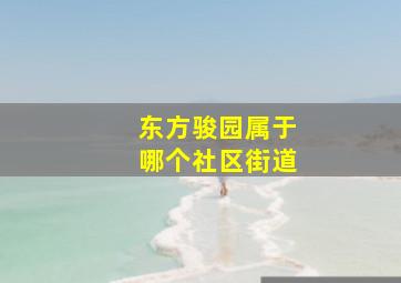 东方骏园属于哪个社区街道