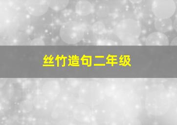 丝竹造句二年级