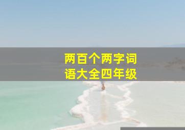 两百个两字词语大全四年级