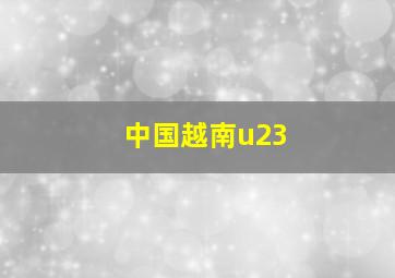 中国越南u23