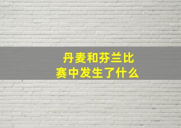 丹麦和芬兰比赛中发生了什么