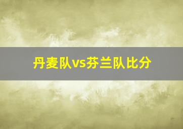 丹麦队vs芬兰队比分