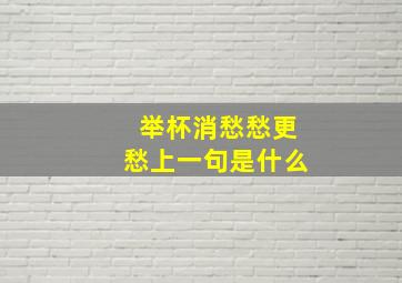 举杯消愁愁更愁上一句是什么