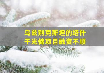 乌兹别克斯坦的塔什干光储项目融资不顺