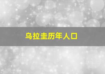 乌拉圭历年人口