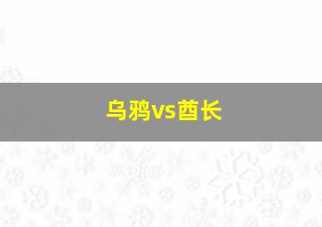 乌鸦vs酋长