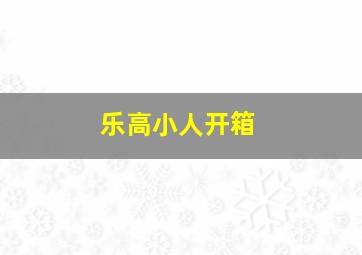 乐高小人开箱