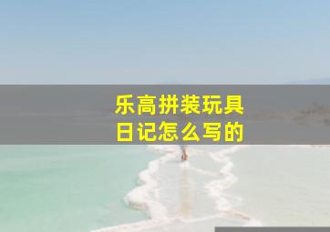 乐高拼装玩具日记怎么写的