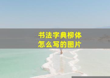 书法字典柳体怎么写的图片