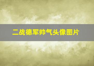 二战德军帅气头像图片