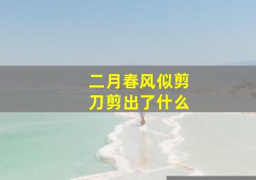 二月春风似剪刀剪出了什么