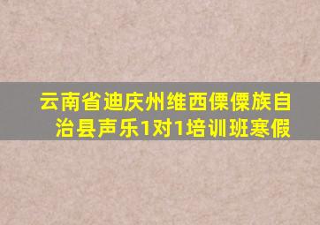 云南省迪庆州维西傈僳族自治县声乐1对1培训班寒假