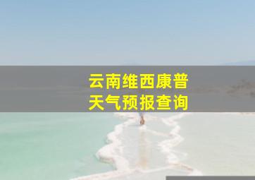 云南维西康普天气预报查询