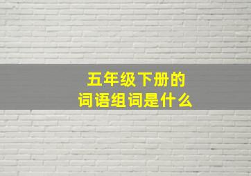 五年级下册的词语组词是什么