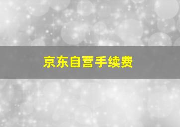 京东自营手续费