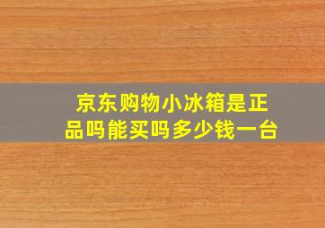 京东购物小冰箱是正品吗能买吗多少钱一台