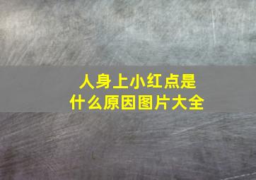 人身上小红点是什么原因图片大全