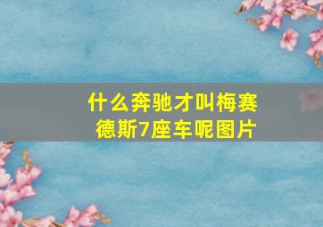 什么奔驰才叫梅赛德斯7座车呢图片